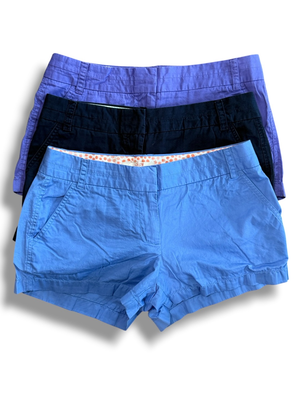 J. Crew Bundle of 3 Women’s Cotton Broken-In Chino Shorts 3" Inseam Size 6